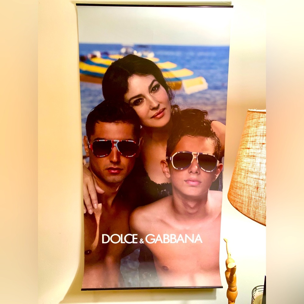 Original Vintage Dolce & Gabbana Double Sided Decorative Poster